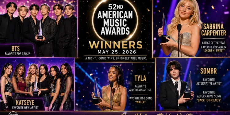The 52nd American Music Awards Celebrates Stellar Victories and Emerging Talent in Las Vegas Extravaganza