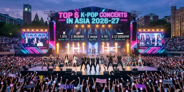 Top 5 K-Pop Concerts in Asia You Cannot Miss in 2026-2027